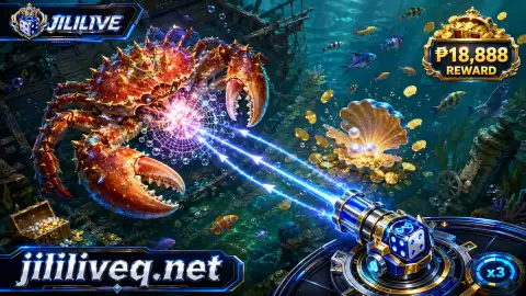 JILILIVE fishing target changing direction in an open underwater lane