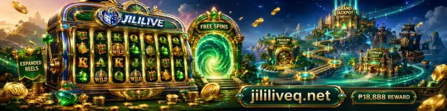JILILIVE slot category banner with bright reel-style casino imagery