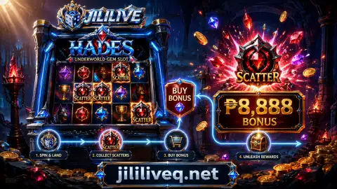 jililive slot 777: JILILIVE slot reels in motion with crown, sapphire, bell and chest imagery