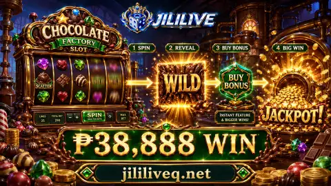 Close JILILIVE slot reel view showing the delayed final symbol stop