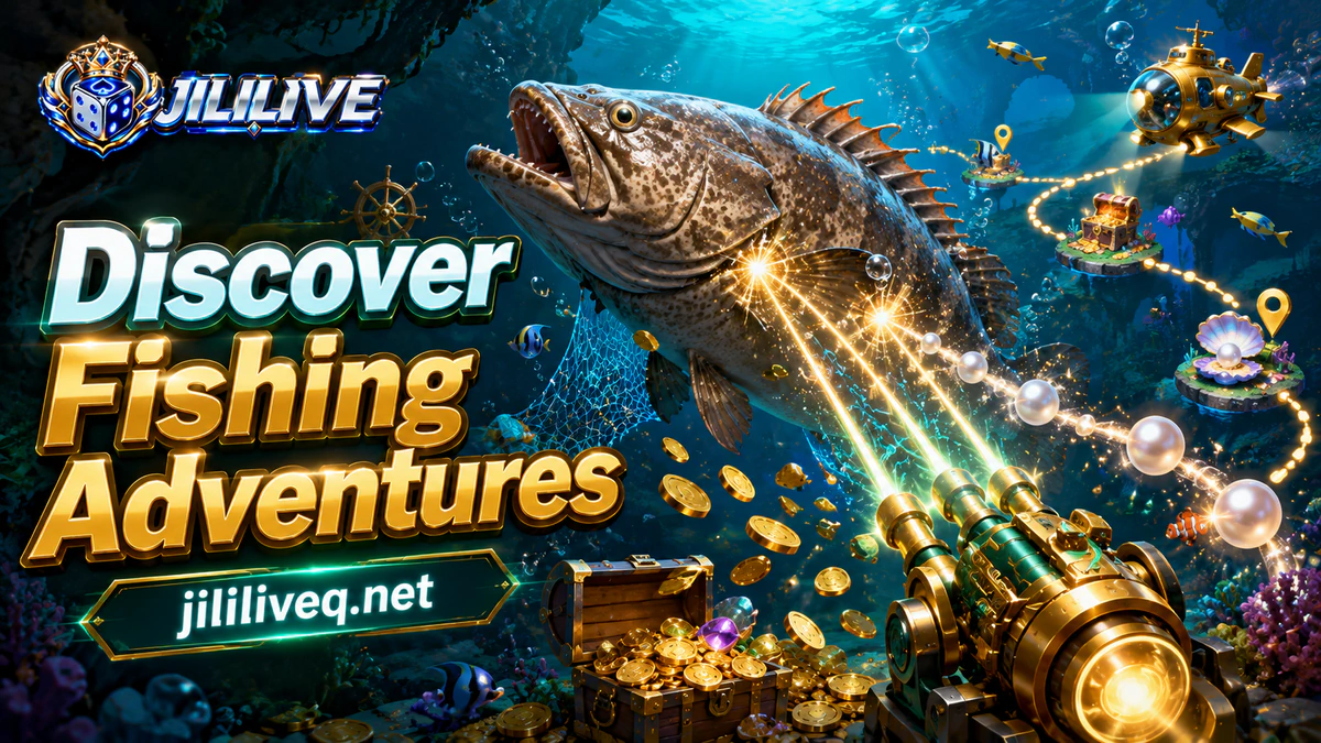 JILILIVE game download fishing scene with a large target crossing an open underwater lane